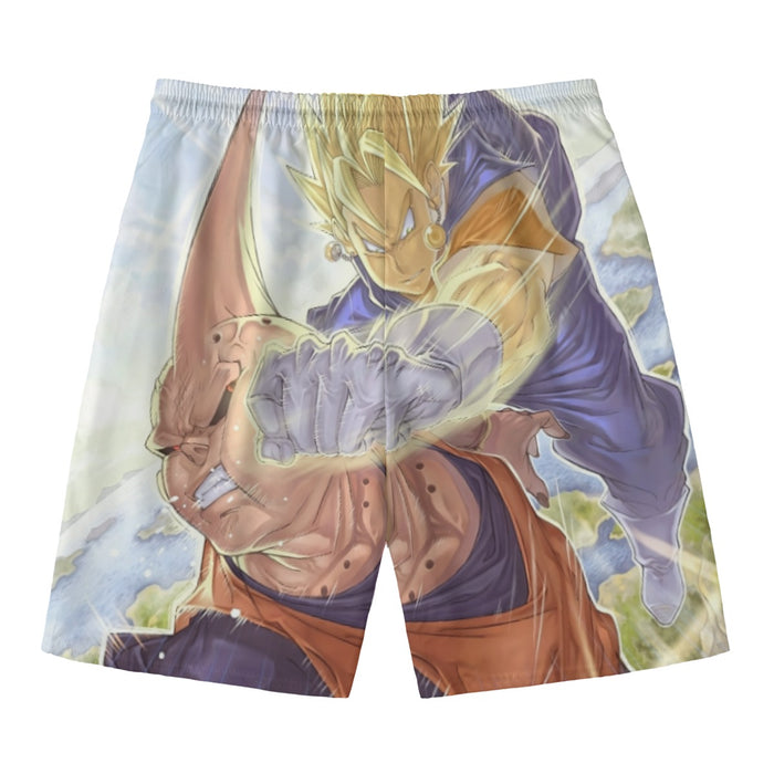 Dragon Ball Z Vegito Punching Super Buu Beach Pants