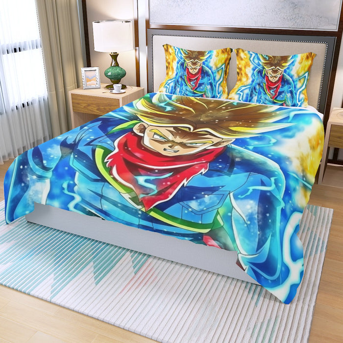 DBZ Rage Super Saiyan Trunks Portrait Unique Style Three Piece Duvet Cover Set