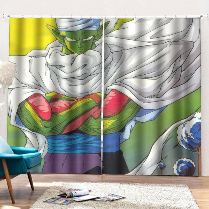 Dragon Ball Angry Piccolo Standing And Ready for Fighting Curtains with Hooks