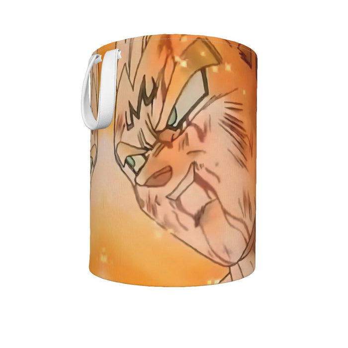 Majin Vegeta Sacrifice Battle Super Saiyan Extraordinary 3D Laundry Basket