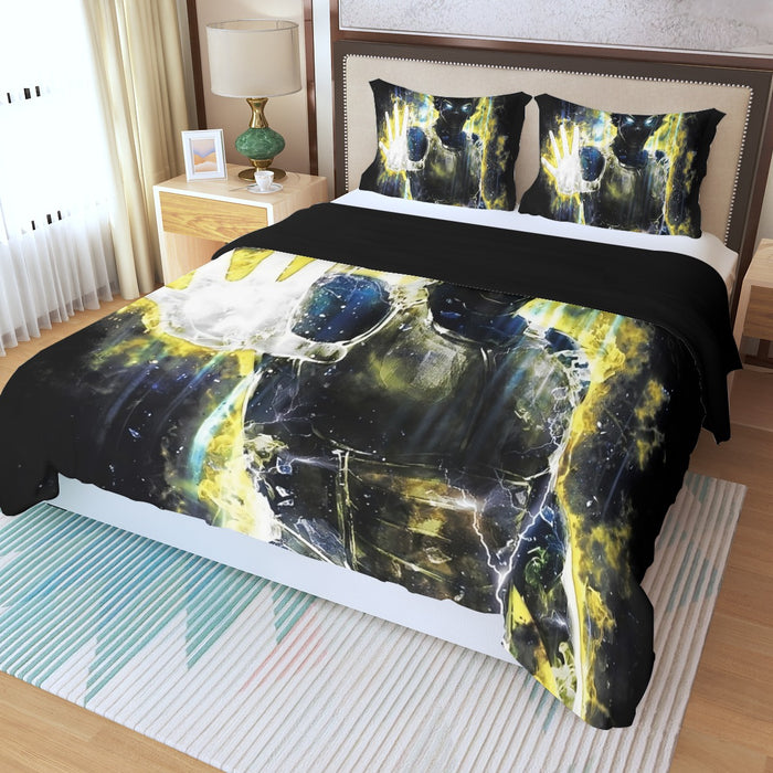 Dragon Ball Z Super Saiyan Vegeta Yellow Aura Epic Three Piece Duvet Cover Set