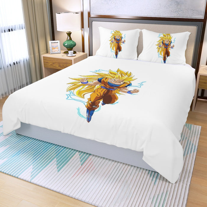 Goku Super Saiyan 3 Three Piece Duvet Cover Set