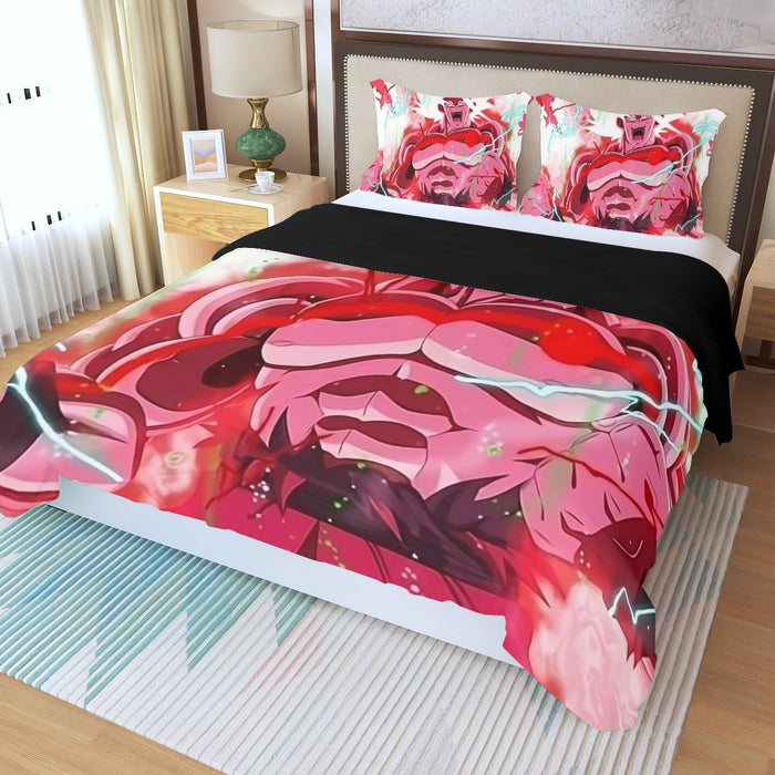 Goku Super Saiyan White Omni God Transformation Three Piece Duvet Cover Set