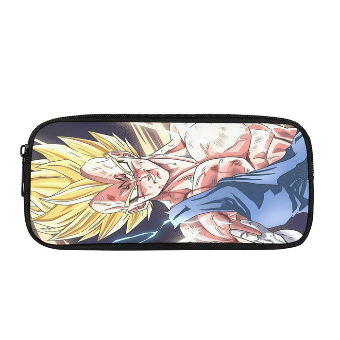 DBZ Majin Vegeta Saiyan Prince Fight Injure Manga Style Trending Pencil Bag