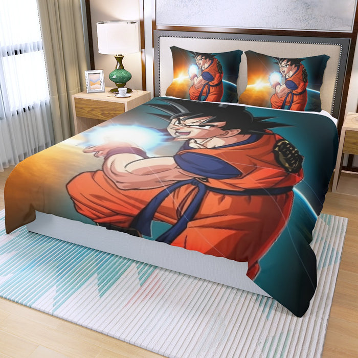 Goku Kamehameha Three Piece Duvet Cover Set