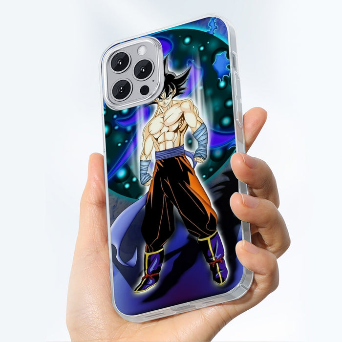 DBZ Goku Muscular Saiyan Vibrant Background Art Style iPhone 13 Case
