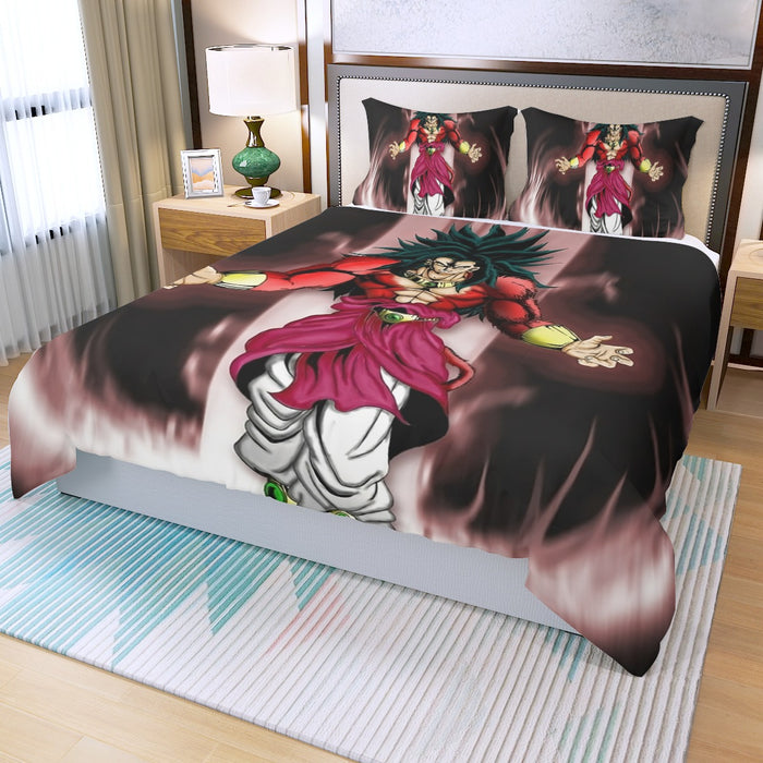 Dragon Ball Z Legendary Super Saiyan Broly 4 Dope Aura Three Piece Duvet Cover Set