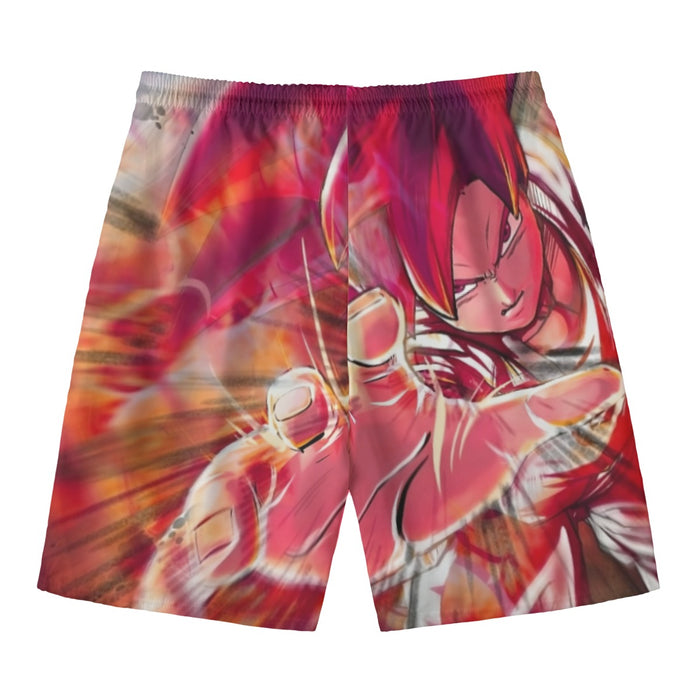 Dragon Ball Z Son Goku Super Saiyan Rose Blue Aura Beach Pants