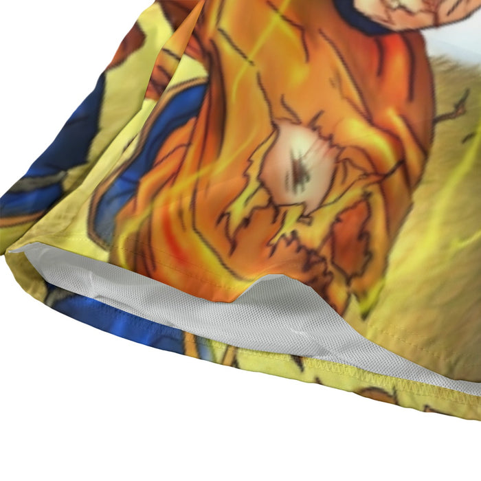 DBZ Goku Super Saiyan Thunder Power Damage Fight Cool Design Beach Pants