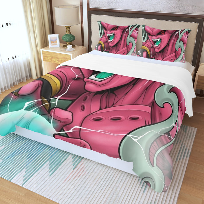 Awesome Majin Buu Attack Three Piece Duvet Cover Set