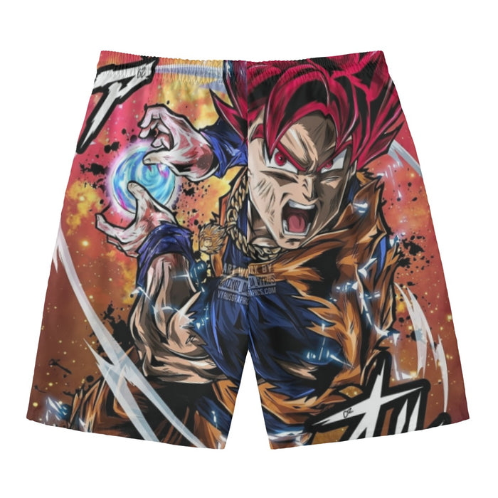 Goku Super Saiyan God Beach Pants