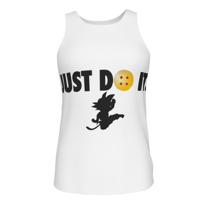 Just Do It Slogan Dragon Ball Kid Goku Dope Black Tank Top