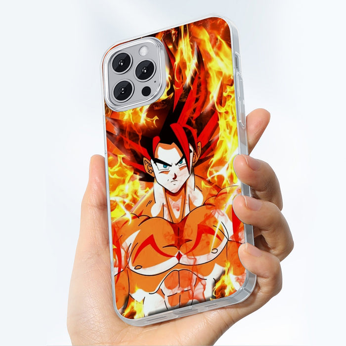 Dragon Ball Goku Super Saiyan Rose Flaming Fan Art iPhone 13 Case