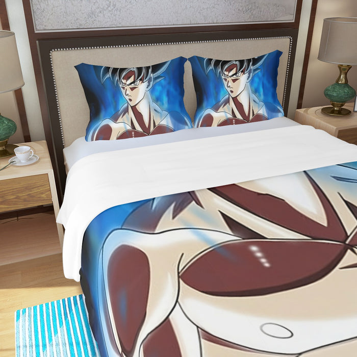 Dragon Ball Super Son Goku Ultra Instinct Cool Casual Three Piece Duvet Cover Set