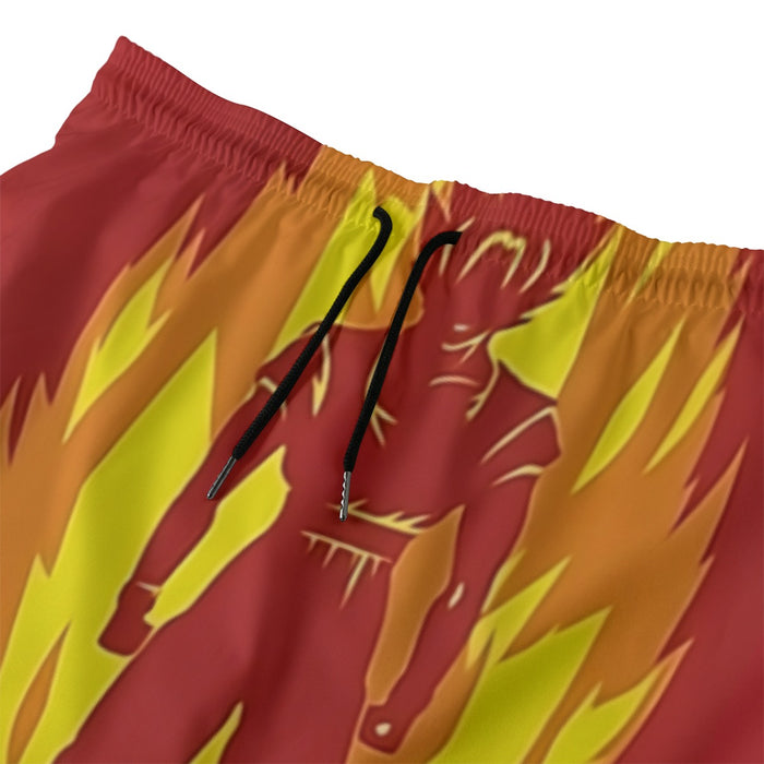 Dragon Ball Z Son Goku On Fire Its Okay To Be Super Saiyan Beach Pants