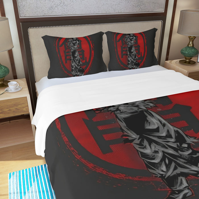 Dragon Ball Z Goku's Logo Three Piece Duvet Cover Set