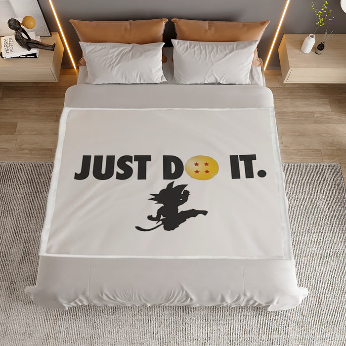 Just Do It Slogan Dragon Ball Kid Goku Dope Black Household Warm Blanket