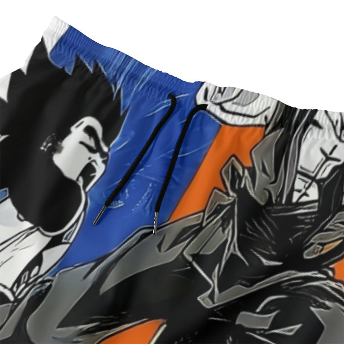 Red Goku And Blue Vegeta Fight Dragon Ball Z Beach Pants