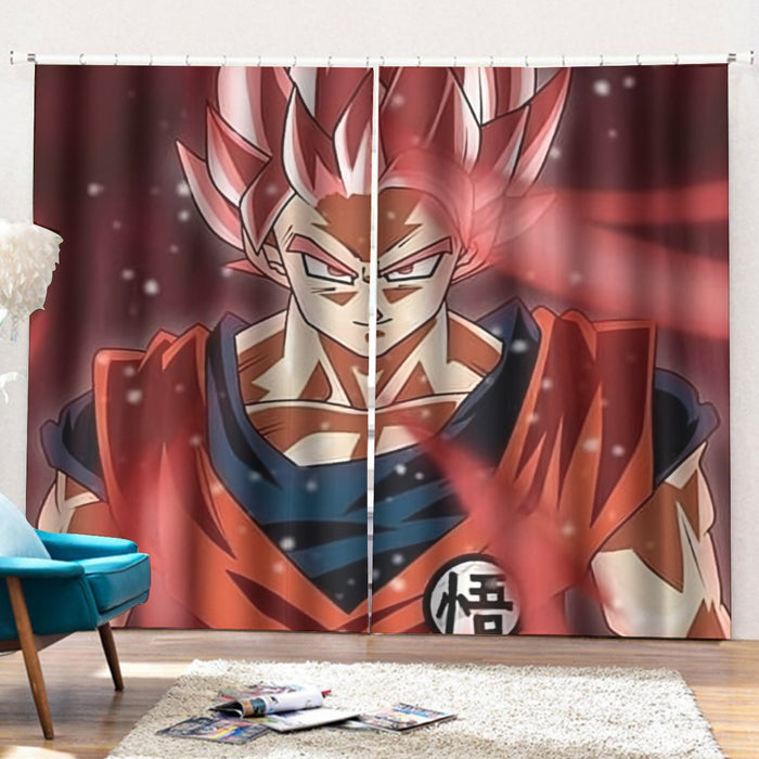 Dragon Ball Son Goku Super Saiyan Rose Portrait Cool Curtains with Hooks