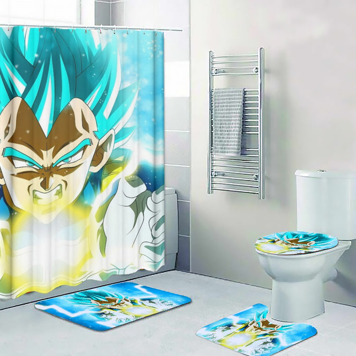 Dragon Ball Blue Vegeta Super Saiyan God Kamehameha Four-piece Bathroom