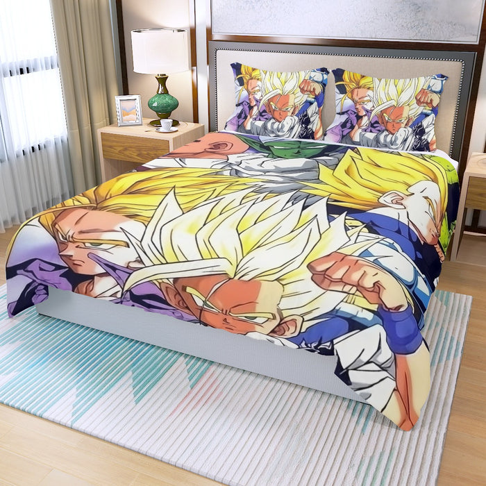 Dragon Ball Trunks Gohan Young Generation Super Saiyan Color Style Three Piece Duvet Cover Set