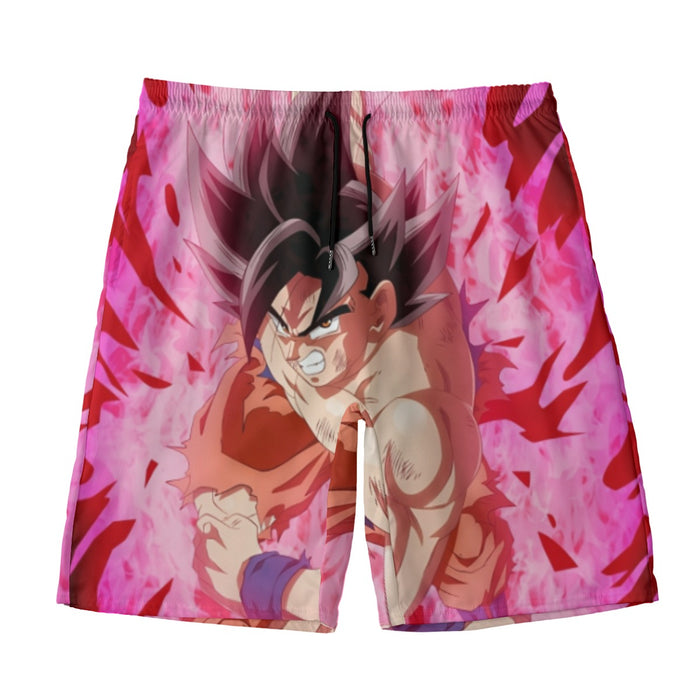 Dragon Ball Super Bruised Goku Red Kaioken Streetwear Beach Pants