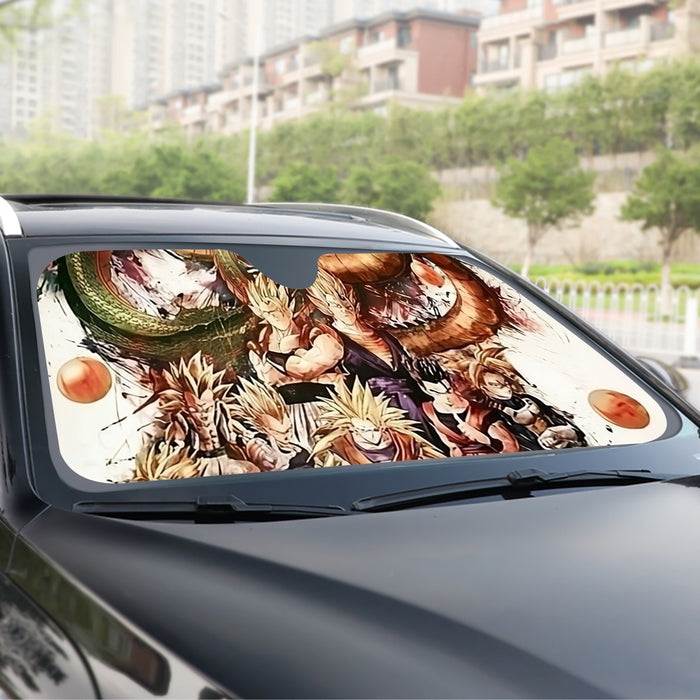 Dragon Ball  Ultimate Shenron x Saiyans Windshield Sunshade