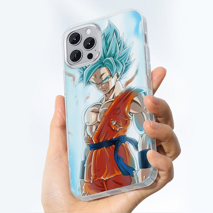 Dragon Ball Serious Super Saiyan Goku 2 Blue Epic Aura iPhone 13 Case