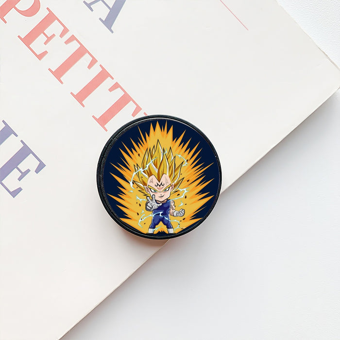 DBZ Majin Vegeta Super Saiyan Prince Power Aura Chibi Sketch Airbag mobile phone holder