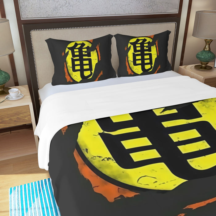 Dragon Ball Master Roshi Symbol Kanji Japanese Cool Design Three Piece Duvet Cover Set