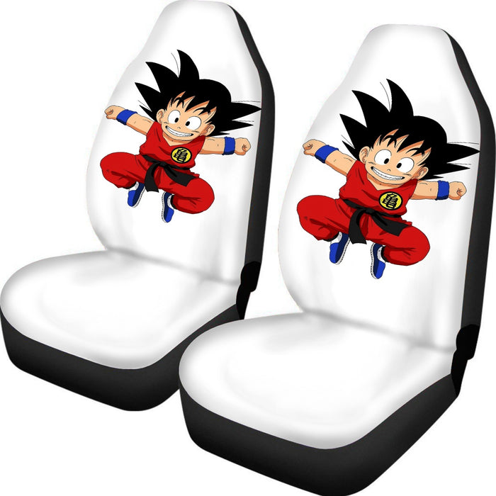 DBZ Jumping Kid Goku In His Training Suit Car Seat Cover