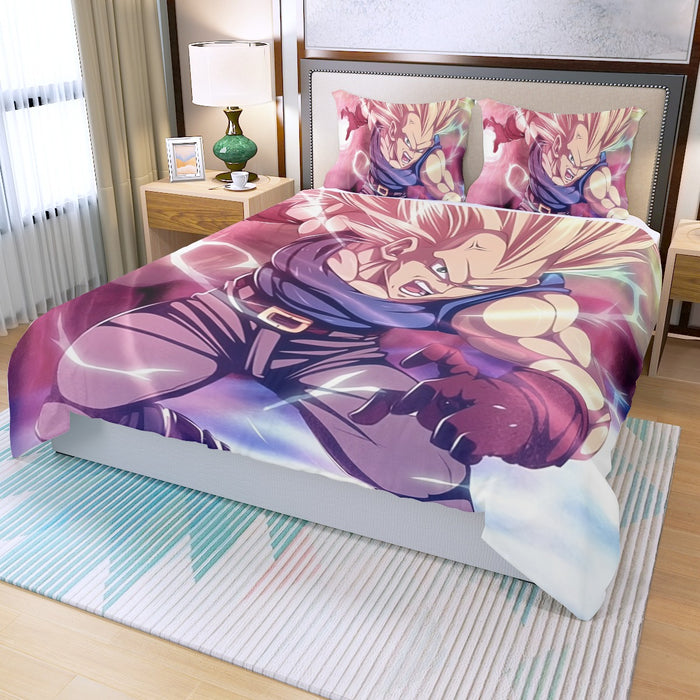 Dragon Ball Trunks SSJ3 Fan Artwork Full Print Style Three Piece Duvet Cover Set
