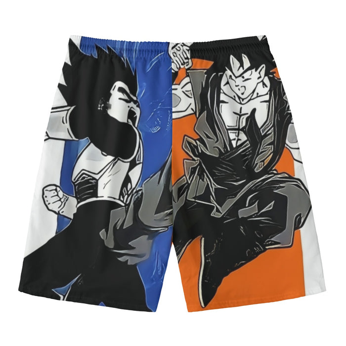 Red Goku And Blue Vegeta Fight Dragon Ball Z Beach Pants