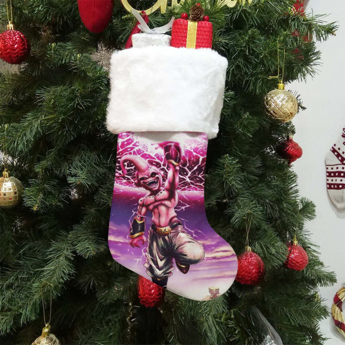 DBZ Kid Buu Super Villain Giant Ki Blast Realistic Design Christmas Socks