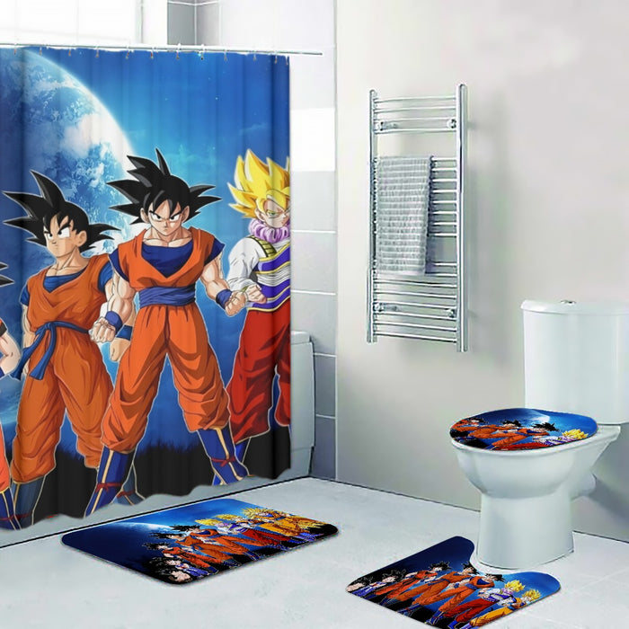 Dragon Ball Z Cool Goku Super Saiyan Transformation Four-piece Bathroom