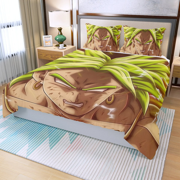 Dragon Ball Super Legendary Super Saiyan Broly White Eyes Custom Three Piece Duvet Cover Set