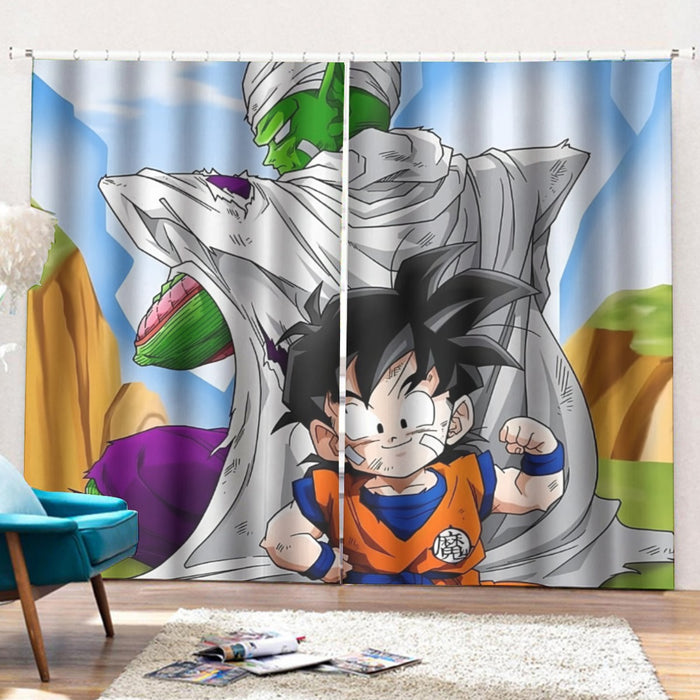 Dragon Ball Amazing Master Piccolo Train Strong Kid Gohan Curtains with Hooks