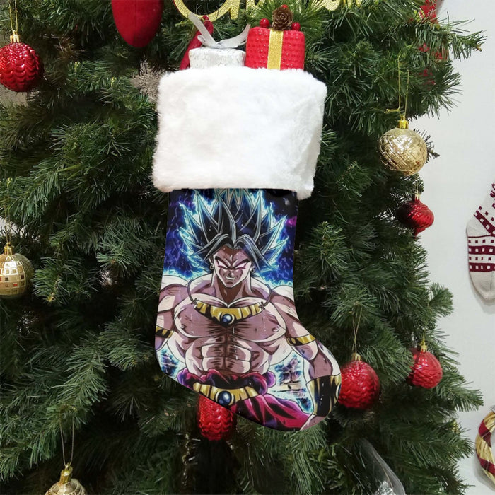 DBZ Legendary Super Saiyan Broly With Black Hair Christmas Socks