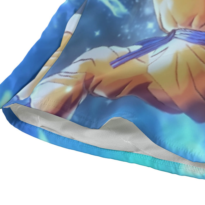 DBZ Goku SSGSS Saiyan God Blue Aura Blasting Streetwear Beach Pants