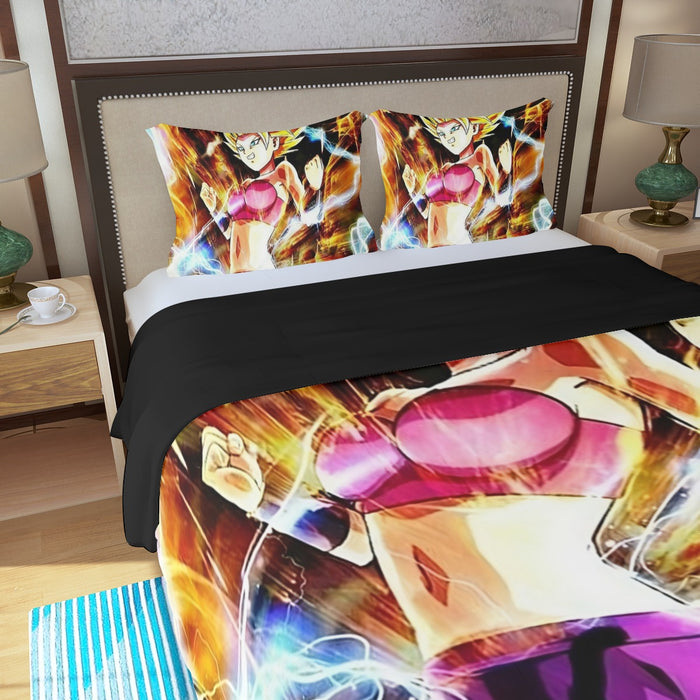 Dragon Ball Super Caulifla Super Saiyan 2 Epic Casual Three Piece Duvet Cover Set