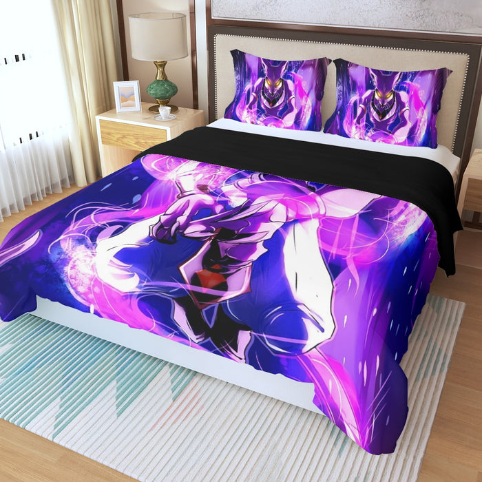 DBZ Mighty Destruction God Beerus Egyptian Cat Sport Design Three Piece Duvet Cover Set