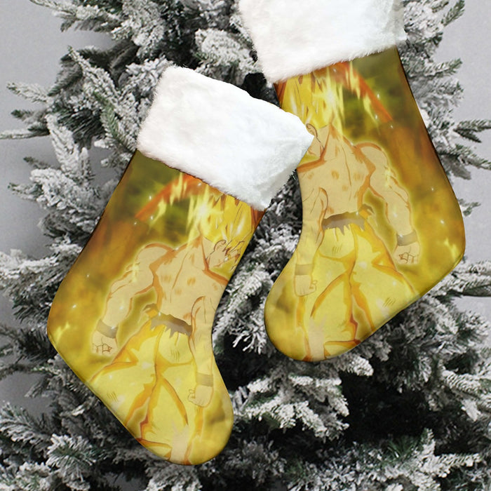 Dragon Ball Goku Super Saiyan Battle Posture Aura Style Christmas Socks