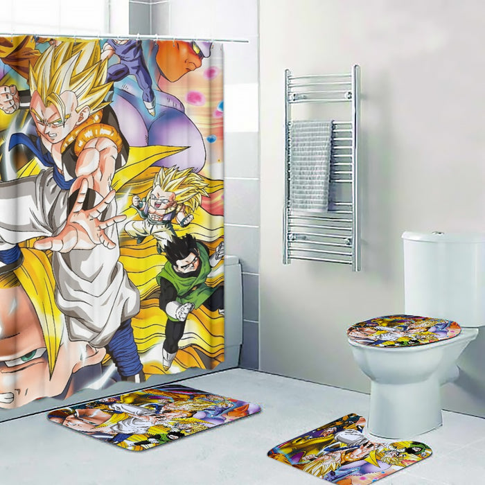 Dragon Ball Super Gogeta Super Saiyan Fusion Streetwear Design Four-piece Bathroom