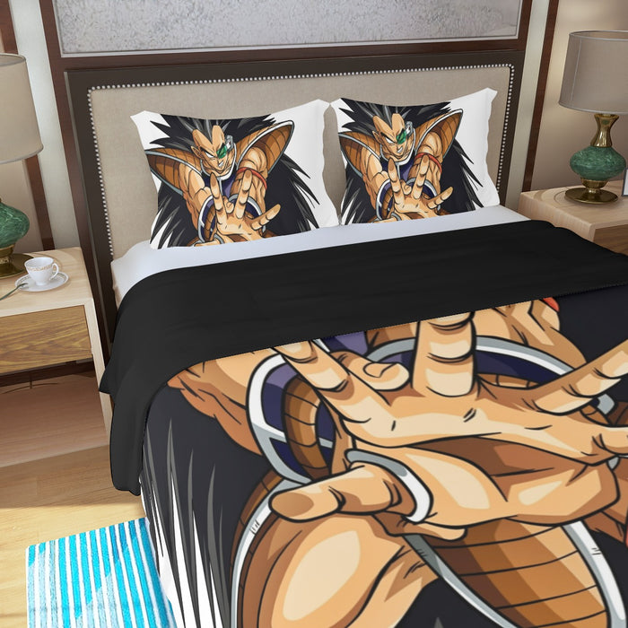 Dragon Ball Z Awesome Saiyan Raditz Fighter Stance Three Piece Duvet Cover Set