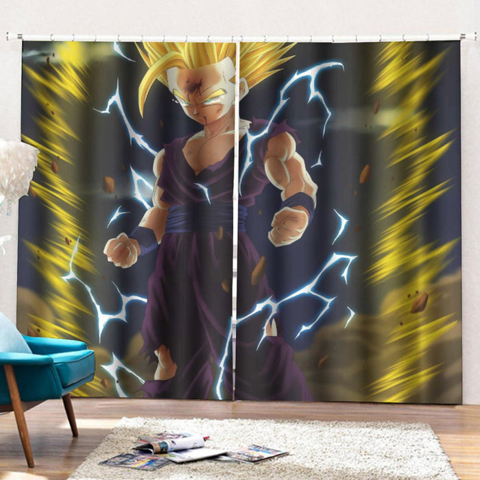 Gohan Super Saiyan 2 Curtains with Hooks