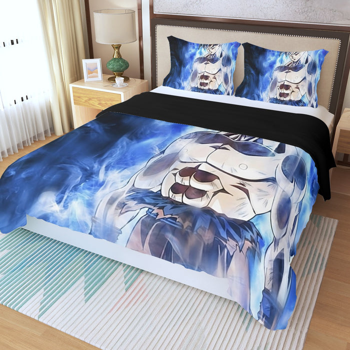 Dragon Ball Super Goku Ultra Instinct Blue Cool Casual Three Piece Duvet Cover Set