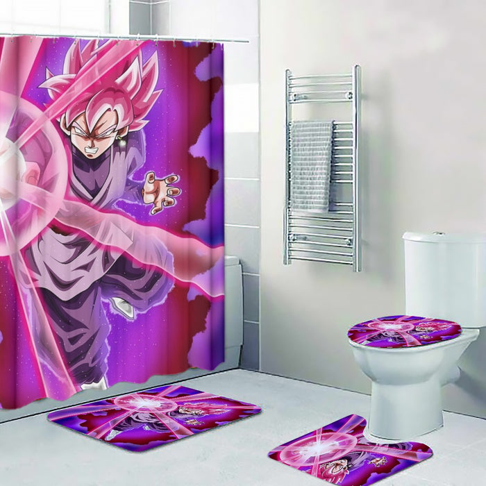 Goku Black Zamasu Super Saiyan Rose Powerful Aura Skills Dope Four-piece Bathroom