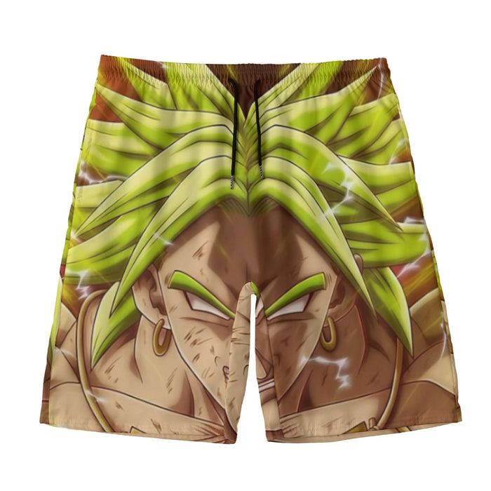 Dragon Ball Super Legendary Super Saiyan Broly White Eyes Custom Beach Pants