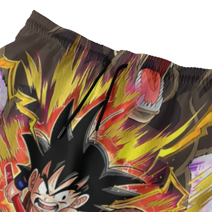 Great Ape Monkey Warrior Angry Kid Goku Fighting 3D Beach Pants