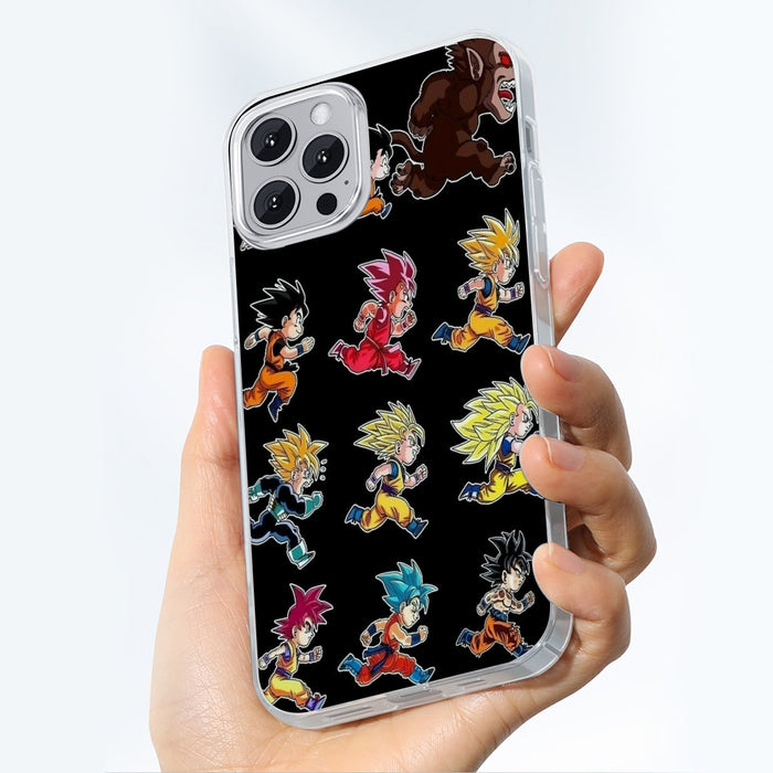 Dragon Ball Anime Son Goku All Form Transformation iPhone 13 Case